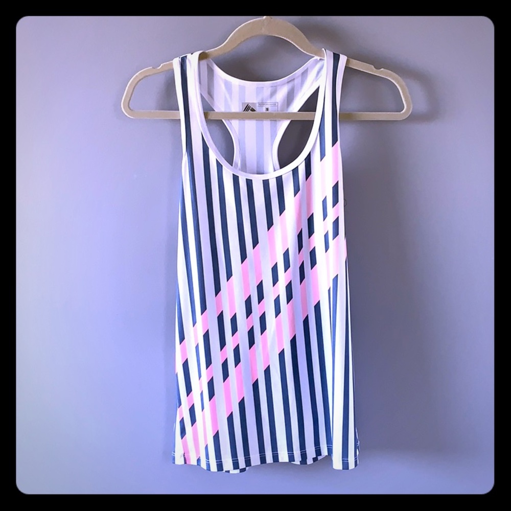 Striped Sweat Wicking Workout Top